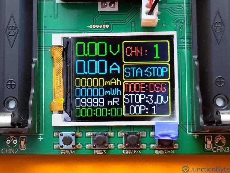 4-Channel-18650-Battery-Capacity-Tester-Display-Buttons