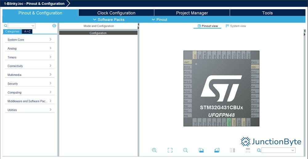 STM32CubeIDE-Device-Configuration-Pinout-View