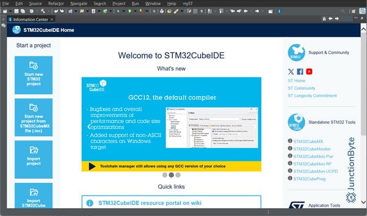STM32CubeIDE-Home-Screen