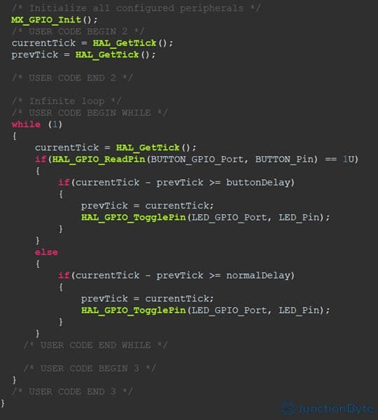 STM32CubeIDE-STM32G4-Code-within-Comments